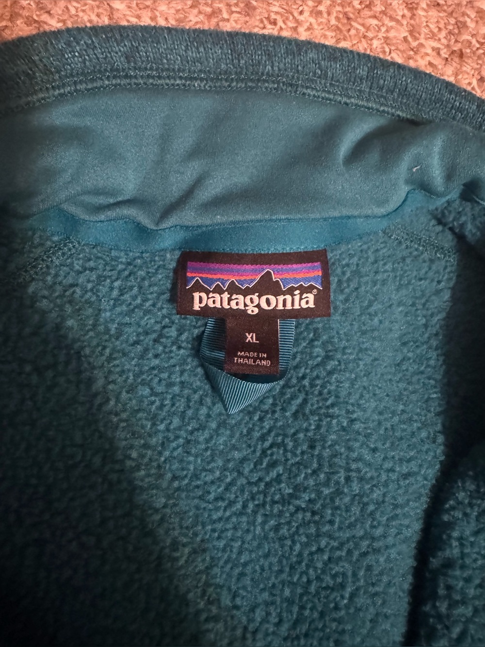 Patagonia Better Sweater Dark Teal Blue Green 1/4 Zip Pullover Fleece Jacket XL - Picture 3 of 5